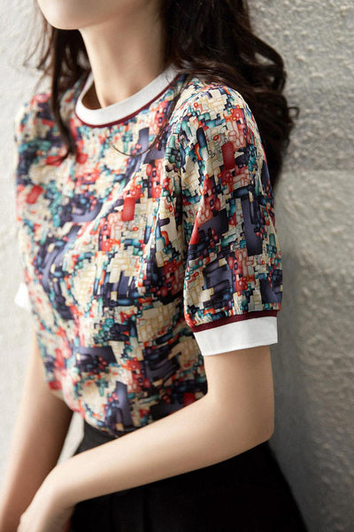 Fashionable Retro Printed T-Shirt