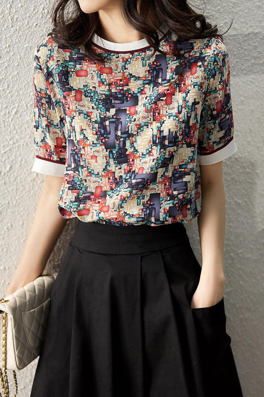 Fashionable Retro Printed T-Shirt