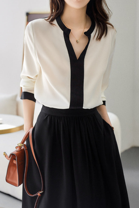Comfortable Color Block Shirt