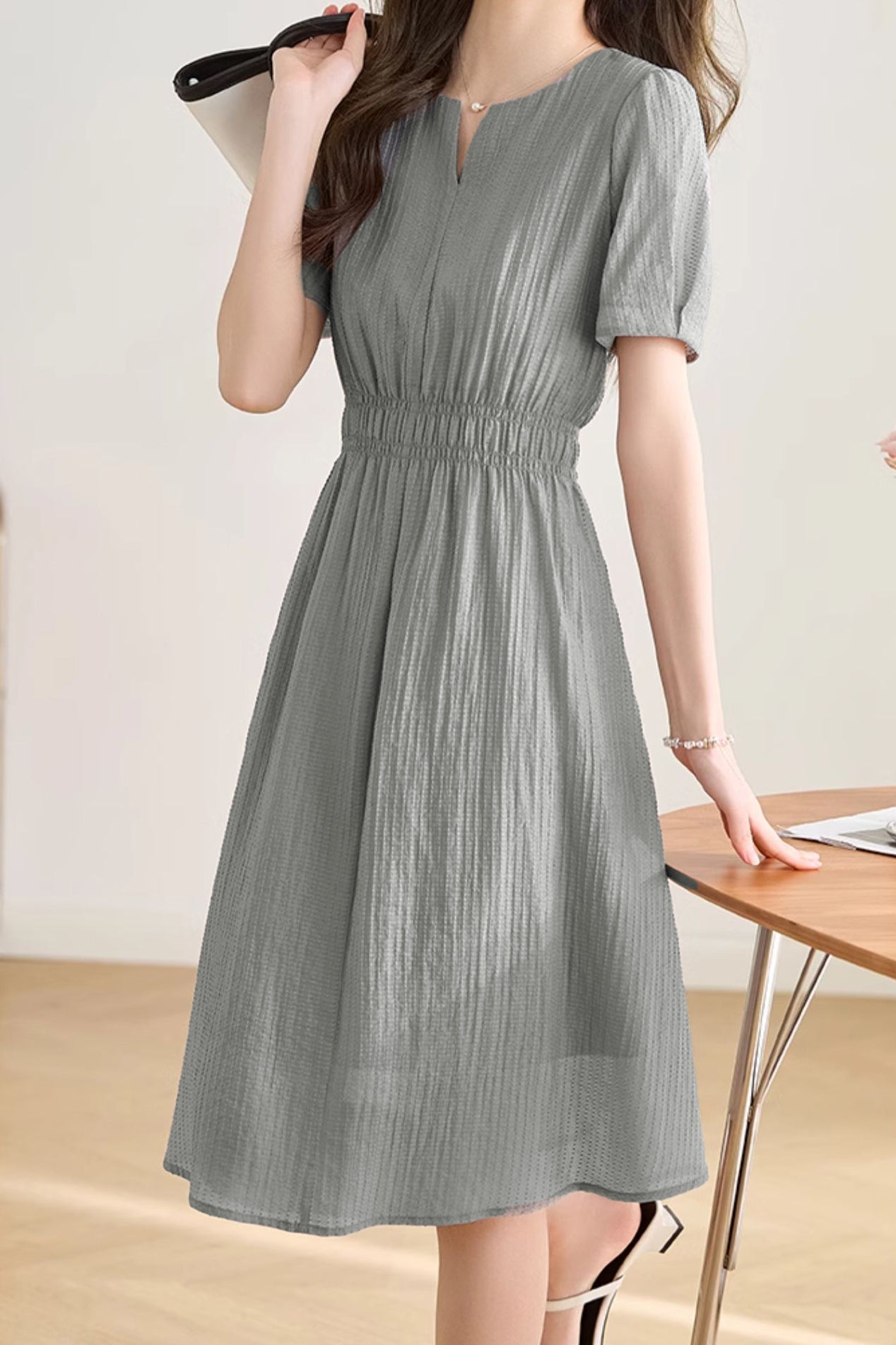 Minimalist Solid Color Dress