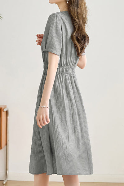 Minimalist Solid Color Dress