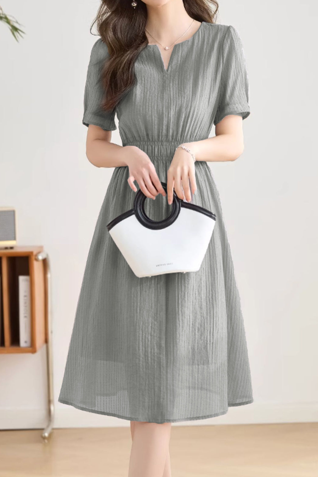 Minimalist Solid Color Dress