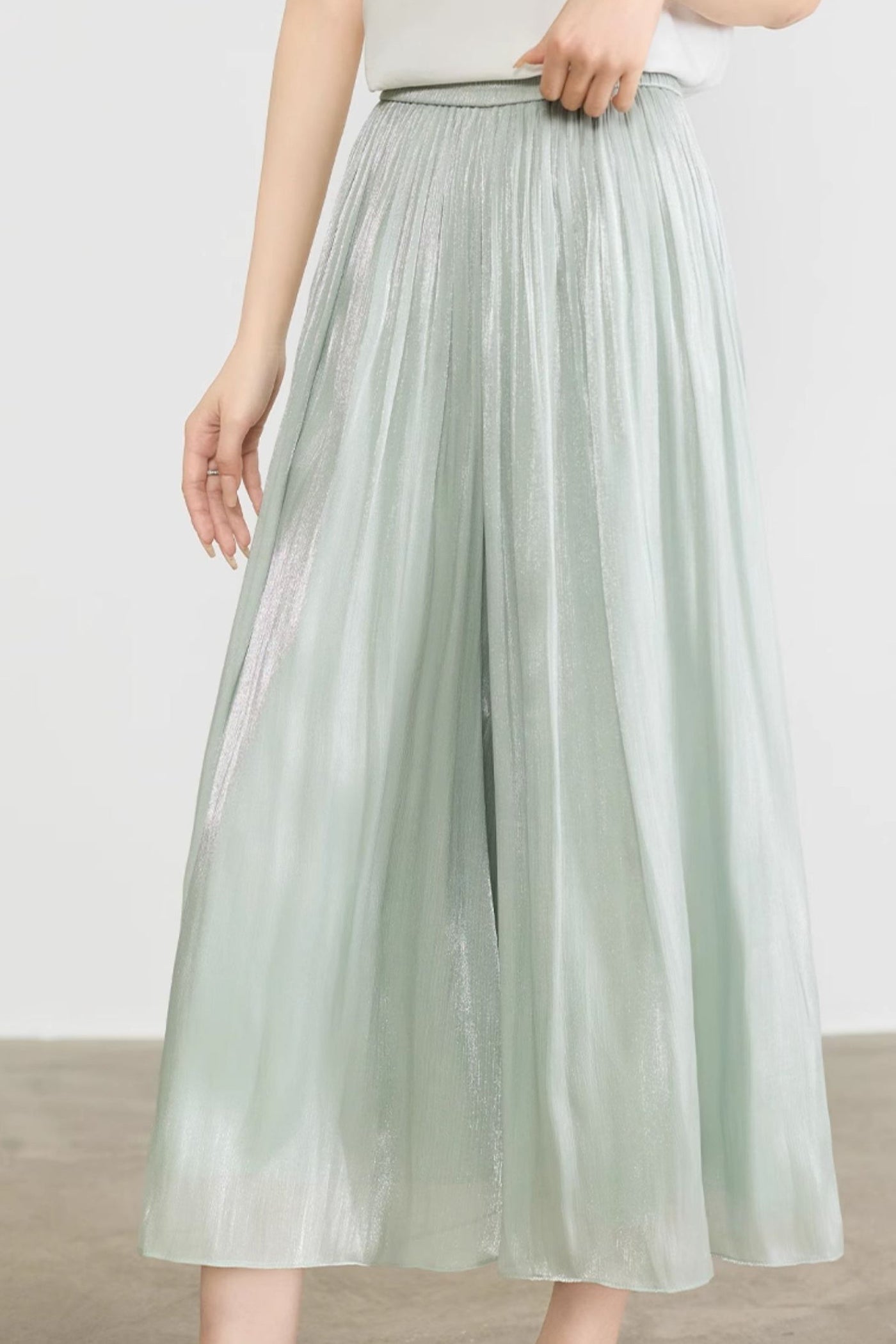Casual Draped Ice Silk Wide-leg Pants