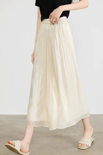 Casual Draped Ice Silk Wide-leg Pants
