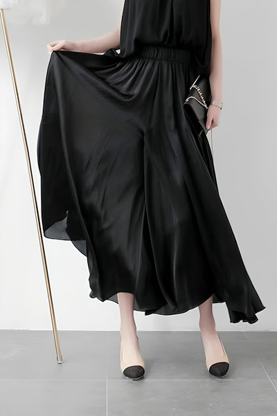 Casual Draped Ice Silk Wide-leg Pants