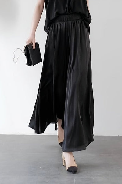 Casual Draped Ice Silk Wide-leg Pants