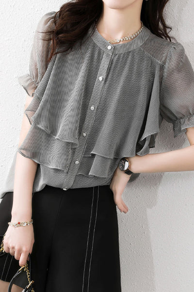 Versatile Ruffled Blouse