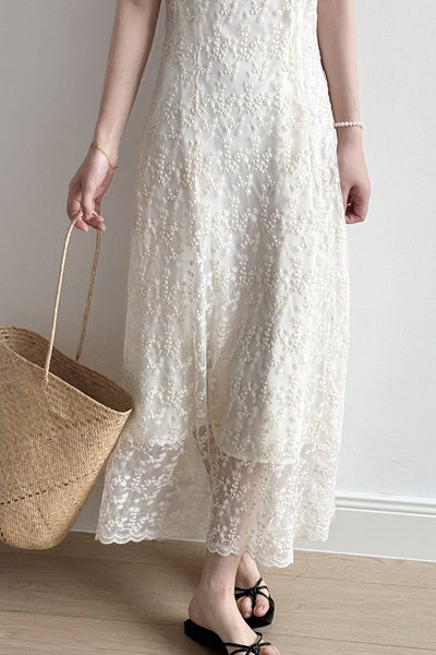 French Lace Spaghetti Strap Dress