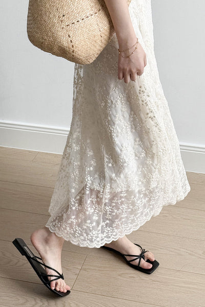 French Lace Spaghetti Strap Dress