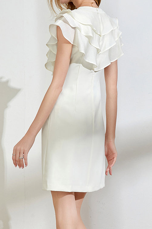 Ruffle Waist-Cinched Dress