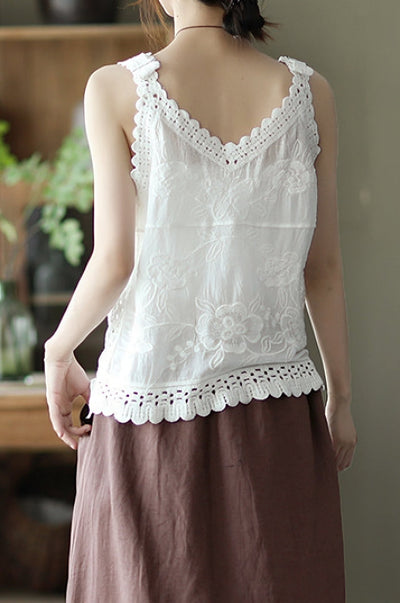 Hollow Embroidered Cami