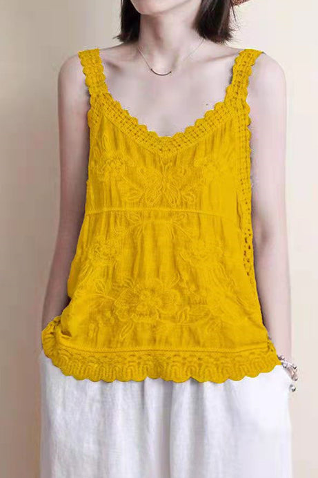 Hollow Embroidered Cami