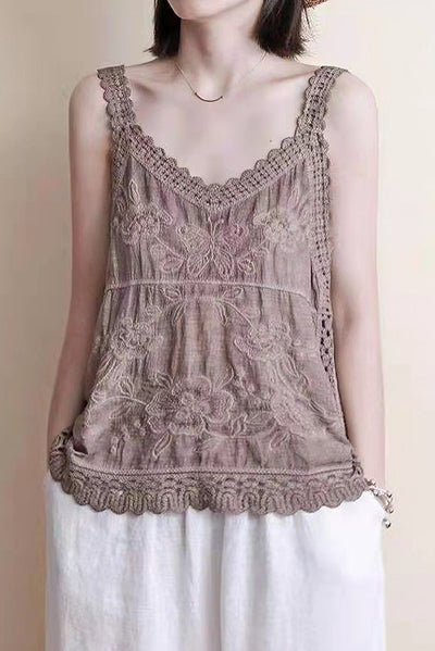 Hollow Embroidered Cami