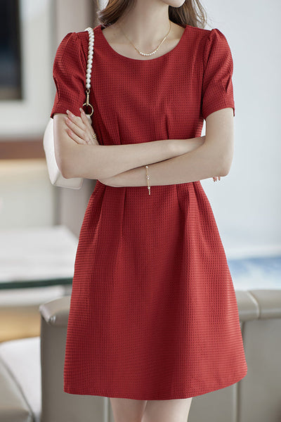 Elegant Waffle Waist Skirt