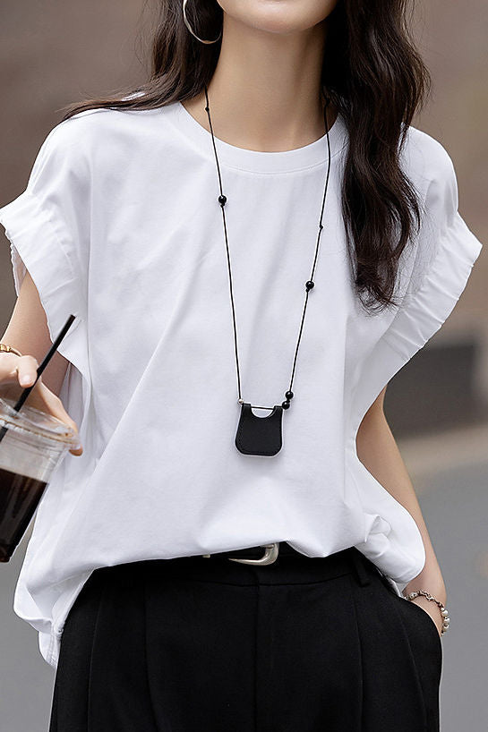 Loose Relaxed Cap Sleeve