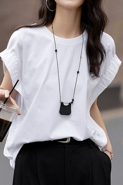 Loose Relaxed Cap Sleeve