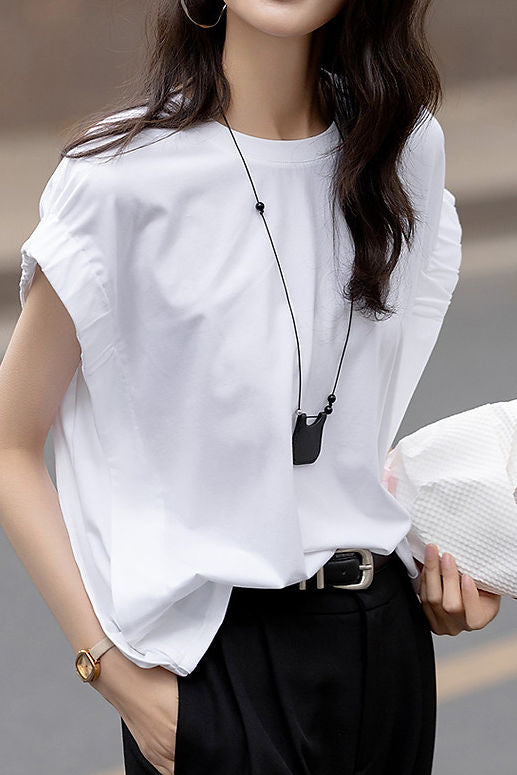 Loose Relaxed Cap Sleeve