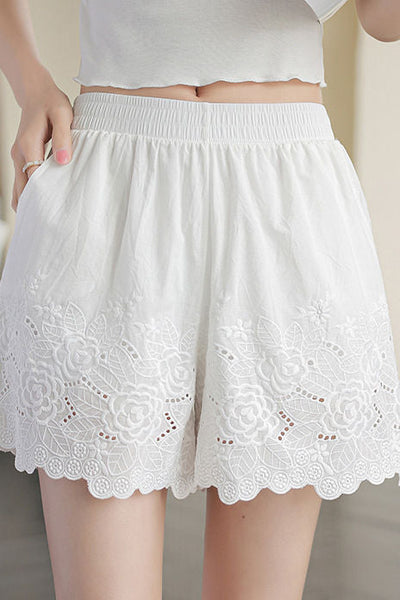 Embroidered Lace Underwear Shorts