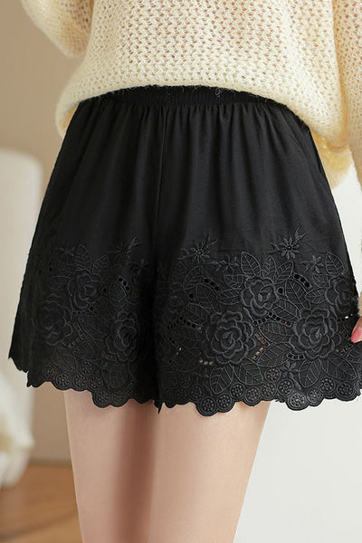 Embroidered Lace Underwear Shorts