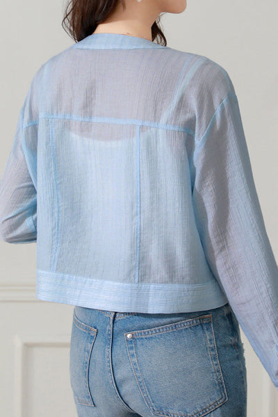 Round neck long sleeve sun protection jacket