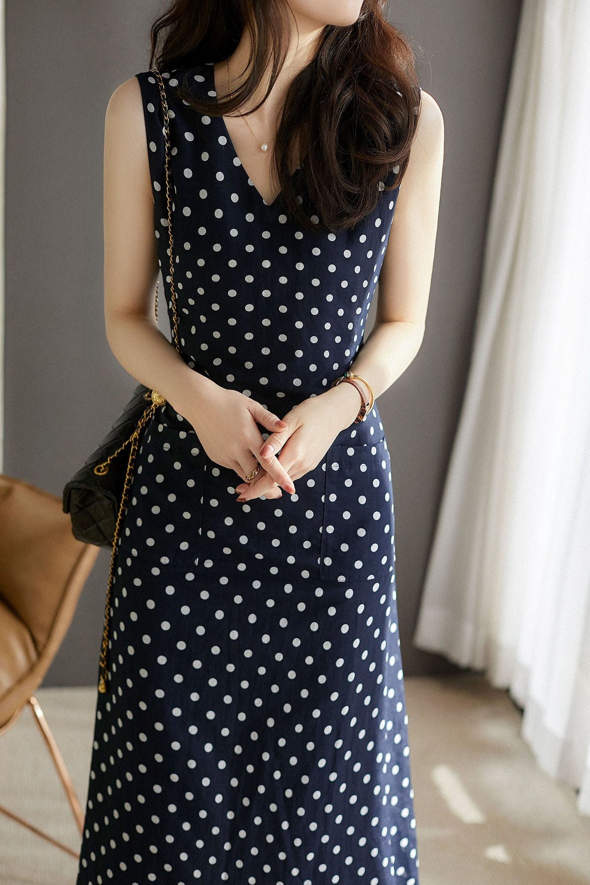 Polka dot tank dress