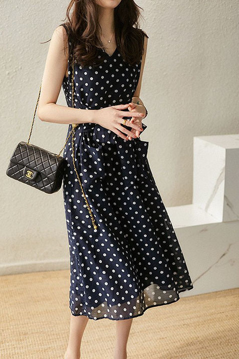 Polka dot tank dress