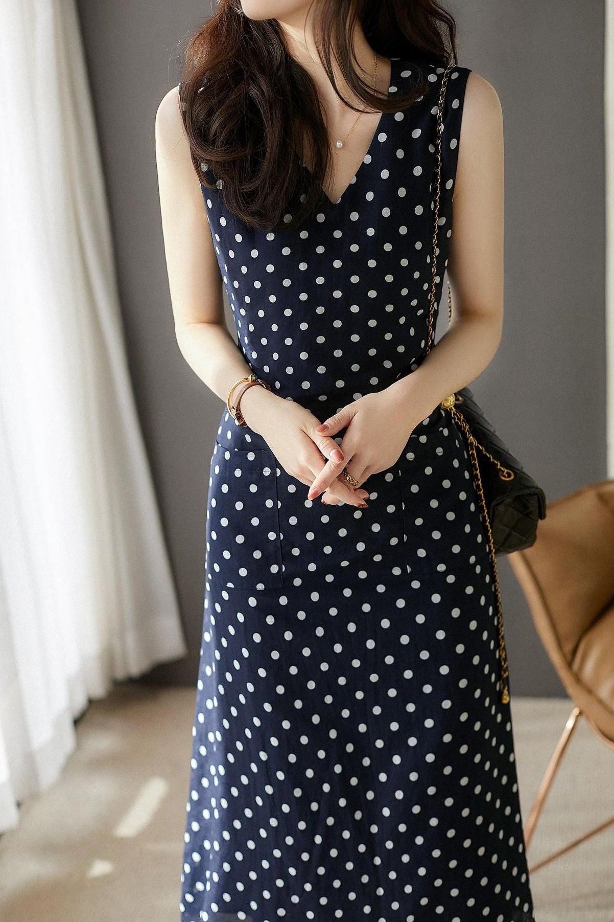 Polka dot tank dress