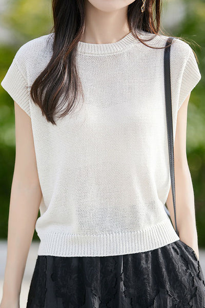 Casual flutter sleeve knit top