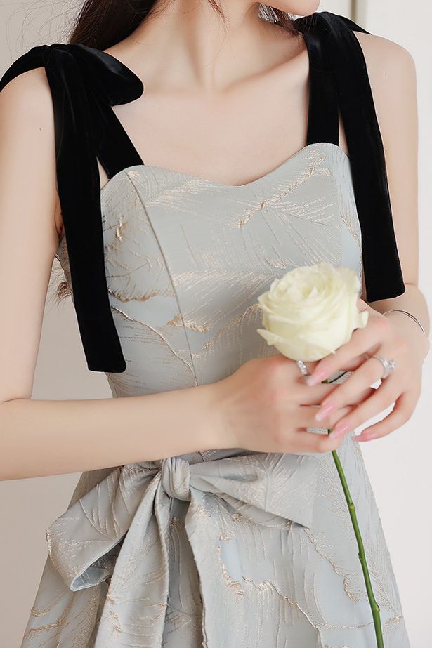 French-style elegant slip evening dress