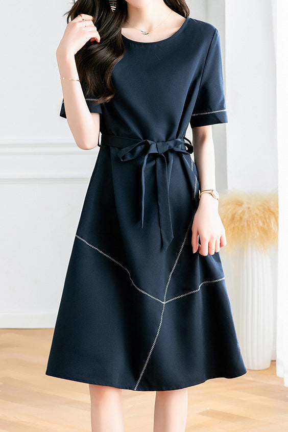 Stylish workwear paneled dress