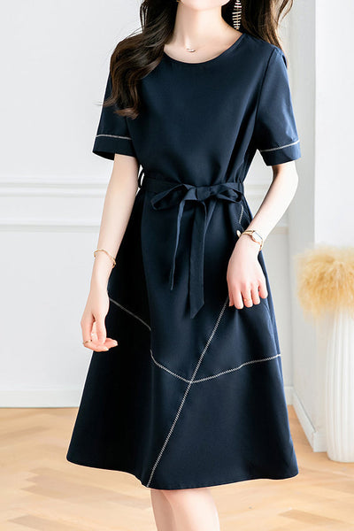 Stylish workwear paneled dress