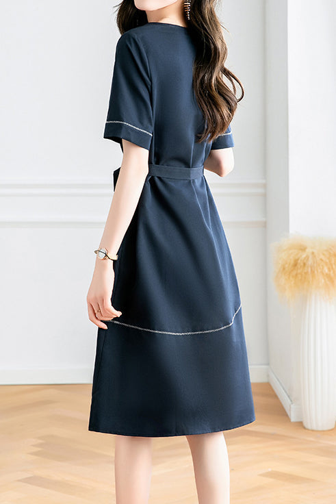 Stylish workwear paneled dress