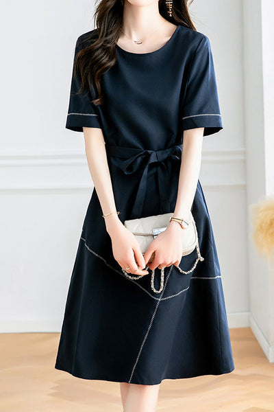 Stylish workwear paneled dress