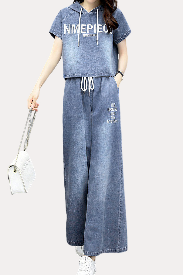 Casual stylish denim set