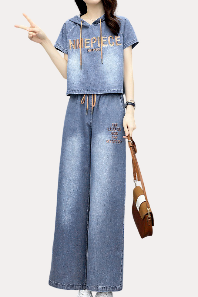 Casual stylish denim set