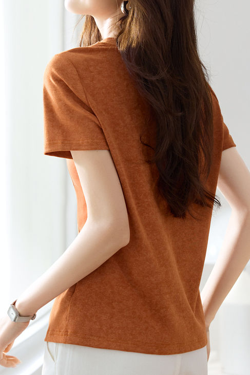 Simple and fashionable tie-dye crewneck T-shirt