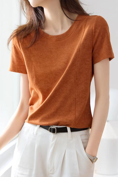 Simple and fashionable tie-dye crewneck T-shirt