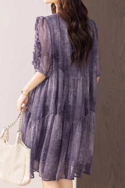 Elegant Flowing Printed Dress