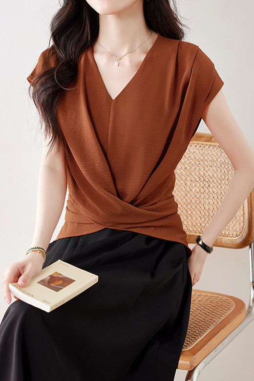Fashion Batwing Sleeve Waist-cinched Shirt