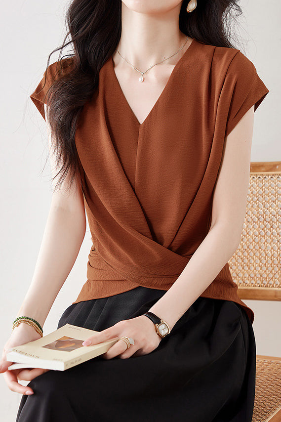 Fashion Batwing Sleeve Waist-cinched Shirt