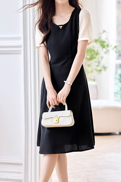 Simple Color-block Patchwork Dress