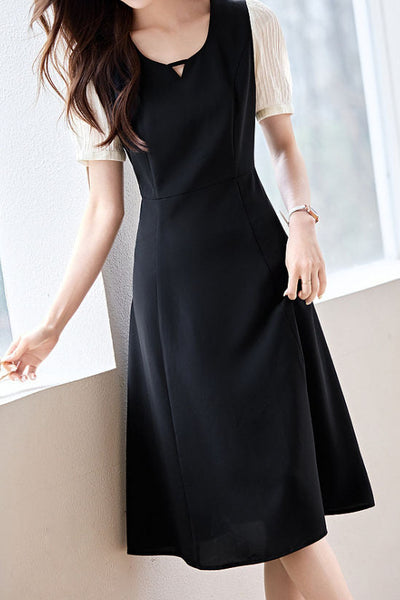 Simple Color-block Patchwork Dress