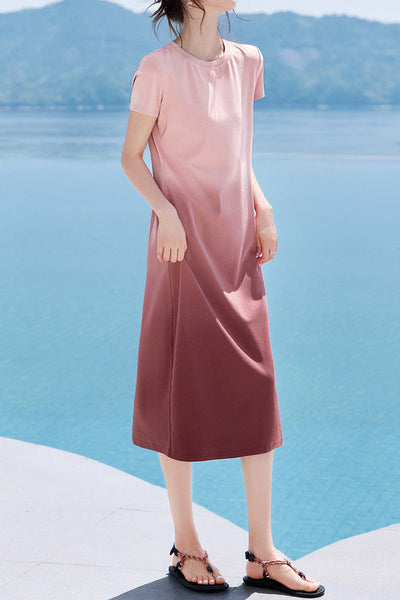 Casual Gradient Blur Dress