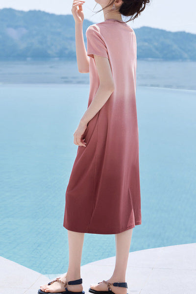 Casual Gradient Blur Dress