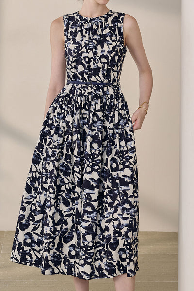 Fashionable Sleeveless Floral Dress