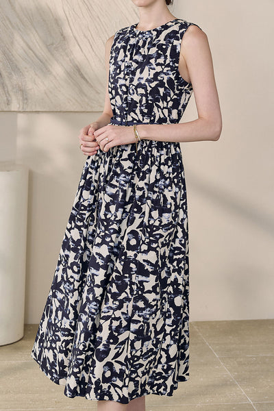 Fashionable Sleeveless Floral Dress