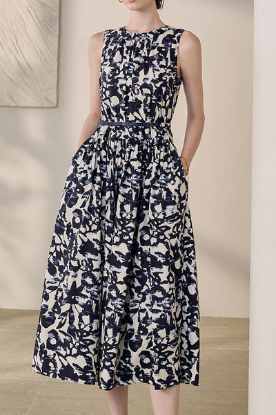 Fashionable Sleeveless Floral Dress