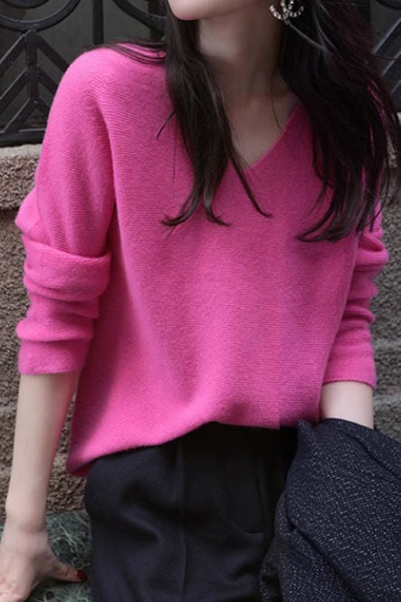 French Loose Long-Sleeve Knitwear