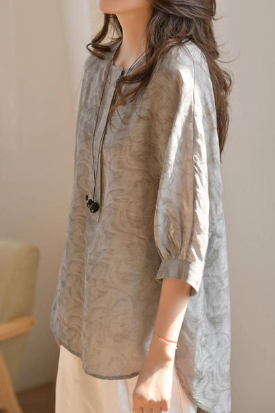 Literary Retro Printed Shirt