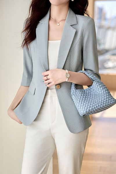 Fashionable Casual Three-Quarter Sleeve Blazer